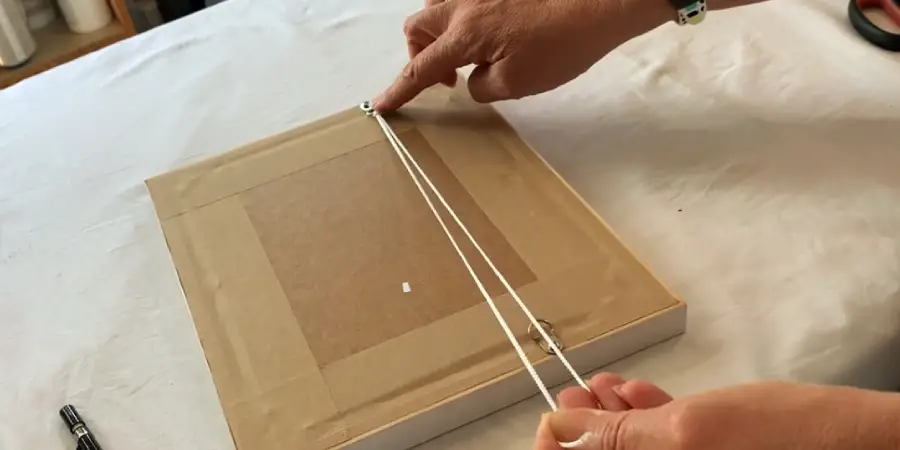 Tie a Picture Frame Wire with D-ring