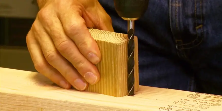 create a wooden drilling jig