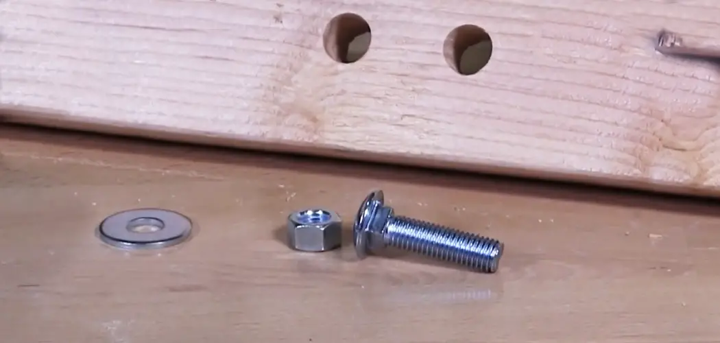 A Carriage Bolts, Nut and Washer