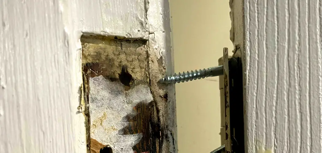 Broken Door Jamb Screw Holes